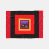 MONOGRAM J RED FLEECEDECKE (Vorderseite (Horizontal))