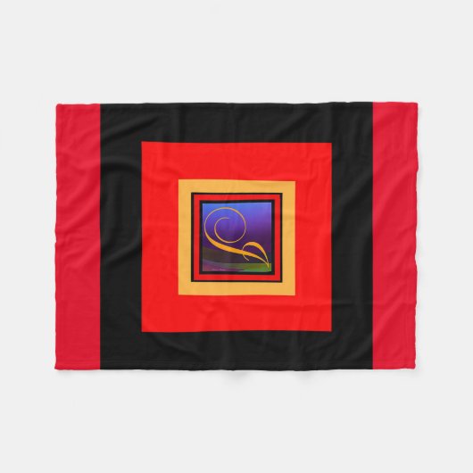 MONOGRAM J RED FLEECEDECKE (Vorderseite (Horizontal))