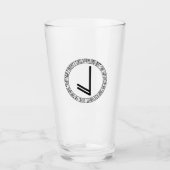 Monogram J - Viking Style - Pint Glass Glas (Vorderseite)
