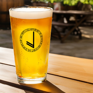 Monogram J - Viking Style - Pint Glass Glas