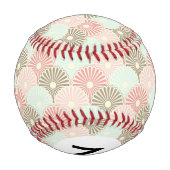 Monogram japanisches Vintage-Muster Baseball (Rückseite)