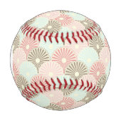 Monogram japanisches Vintage-Muster Baseball (Vorderseite)