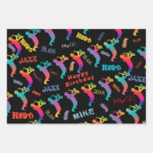 Monogram Jazz Musicians Retro Music Party POP ART Geschenkpapier Set (Vorderseite)