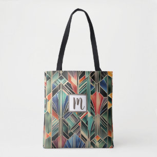 Monogram Jazzy Geometric Elegant Classic Boho Tasche