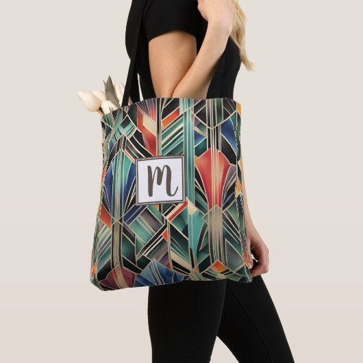 Monogram Jazzy Geometric Elegant Classic Boho Tasche (Von Nahem)