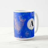 Monogram Jellyfish Foto Kaffeetasse (VorderseiteRechts)