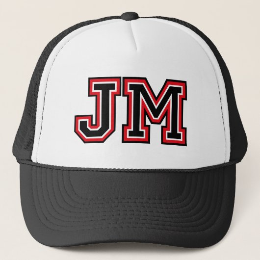 Monogram 'JM' Truckerkappe (Vorderseite)