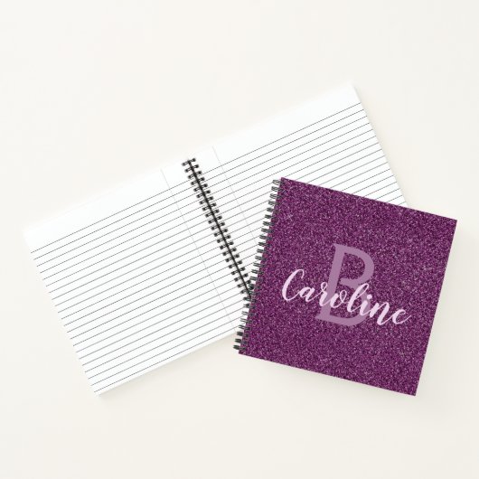 Monogram Journal des Glitzer Notizblock (Innenseite)