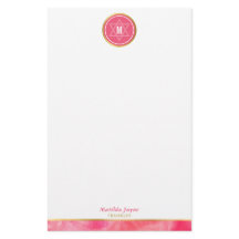 MONOGRAM Jüdischer Stern fett-Block Koralle rosa G