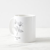 Monogram June Birth Month Blume Kaffeetasse (Vorderseite Links)