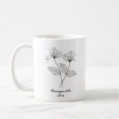 Monogram June Birth Month Blume Kaffeetasse (Links)