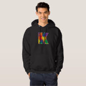 Monogram K in Multi Color Puzzle Pieces Hoodie (Vorne ganz)