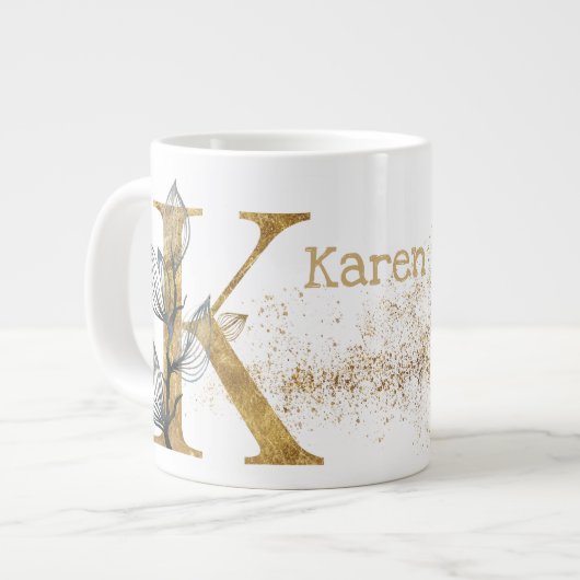 Monogram "K" Jumbo Tasse Soup Ice Cream (Vorderseite Links)