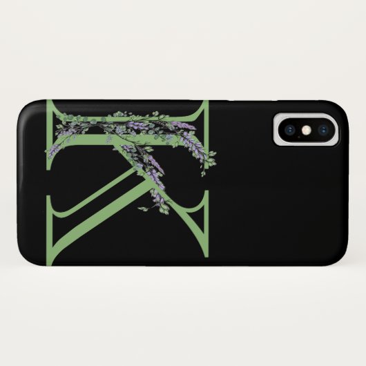 Monogram K Lavendel Eucalyptus Case-Mate iPhone Hülle (Rückseite (Horizontal))