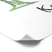 Monogram K Lavendel Eucalyptus Kinderzimmer Poster (Ecke)