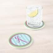 Monogram K Sandstone Untersetzer (Seite)