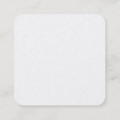 Monogram K Square Calling Card Quadratische Visitenkarte (Rückseite)