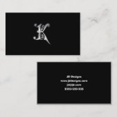 Monogram-K-Visitenkarten Visitenkarte (Vorne/Hinten)