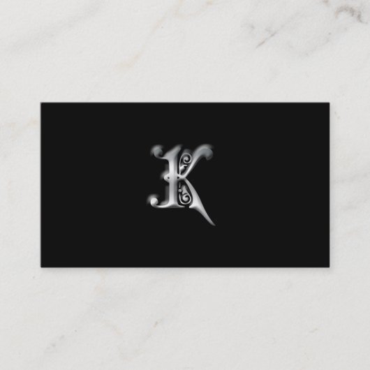 Monogram-K-Visitenkarten Visitenkarte (Vorderseite)