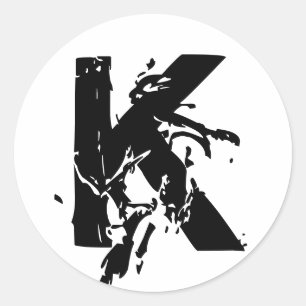 Monogram K Wedding Siegel Sticker