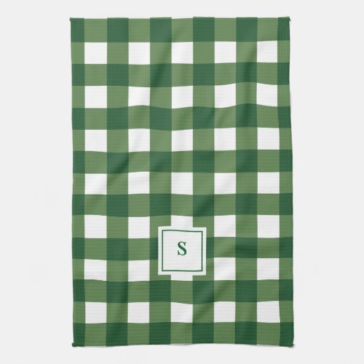 Monogram Kariert Gingham Geschirrtuch (Vertikal)