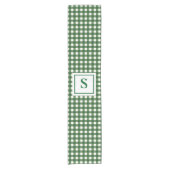 Monogram Kariert Gingham Kurzer Tischläufer (Vorderseite)
