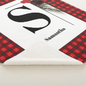 Monogram Kariert Holiday Christmas Sherpadecke (3/4)