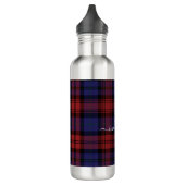 Monogram Kariert Script Tartan Rustic Edelstahlflasche (Links)