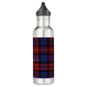 Monogram Kariert Script Tartan Rustic Edelstahlflasche (Rechts)