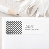 Monogram Karkohle Grau-Weiße Polka Dot Muster (Insitu)