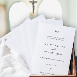 Monogram Katholic Wedding with Full Mass Program