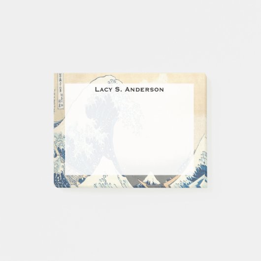 Monogram Katsushika Hokusai, Great Wave Kanagawa Post-it Klebezettel (Vorderseite)
