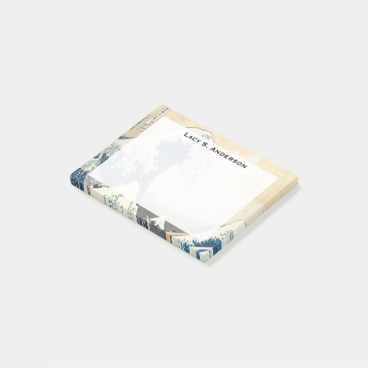 Monogram Katsushika Hokusai, Great Wave Kanagawa Post-it Klebezettel (angewinkelt)