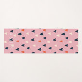 Monogram Kawaii Niedlich Hearts Muster Yogamatte (Vorderseite (Horizontal))