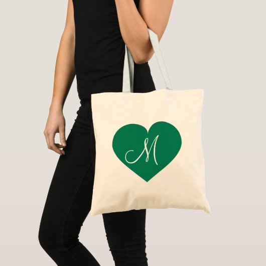 Monogram Kelly Green Heart Tragetasche (Vorderseite (Produkt))
