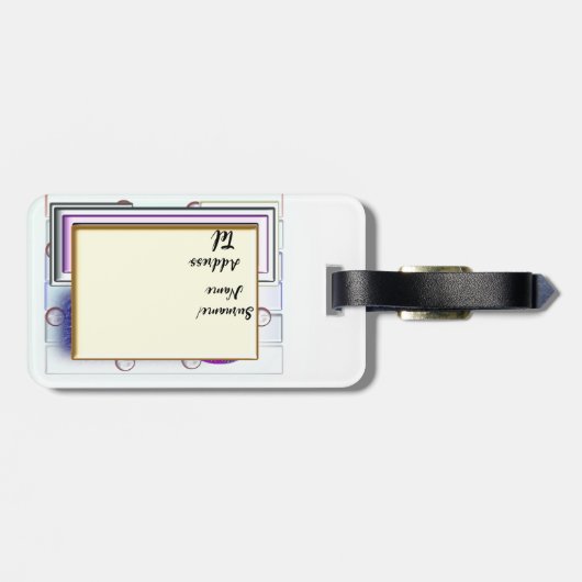 Monogram-Kennung Gepäckanhänger (Rückseite horizontal)