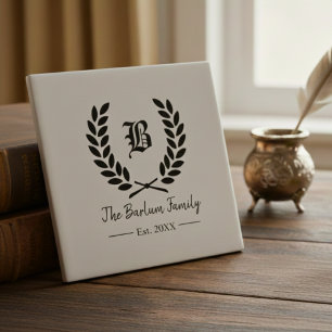 Monogram-Keramik mit benutzerdefinierten Familienn Fliese