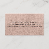 Monogram Khaki Elegante Leinwand Visitenkarte (Rückseite)