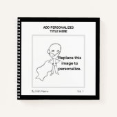 Monogram Kids Art - Moderne Personalisierte Bezeic Notizblock (Vorderseite)