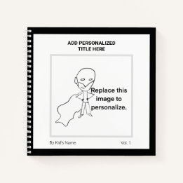 Monogram Kids Art - Moderne Personalisierte Bezeic Notizblock
