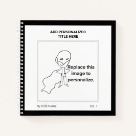 Monogram Kids Art - Moderne Personalisierte Bezeic Notizblock