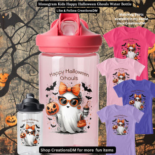 Monogram Kids Happy Halloween Ghouls Trinkflasche