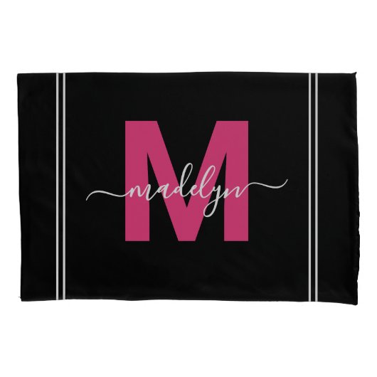 Monogram Kissenbezug (Vorderseite-Links)