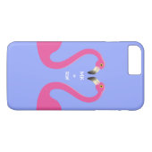Monogram Kissing Flamingos iPhone 7 Plus lilac Case-Mate iPhone Hülle (Rückseite (Horizontal))