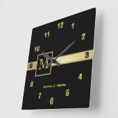 Monogram-Klasse-Führungskraft Quadratische Wanduhr (Winkel)