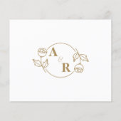 Monogram klassisch elegant, Hochzeit Speichern Sie (Rückseite)