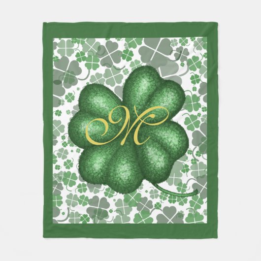 Monogram Kleeblatt Fleece Blanket (Vorderseite)