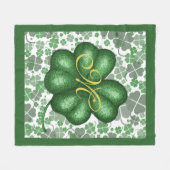 Monogram Kleeblatt Fleece Blanket (Vorderseite (Horizontal))