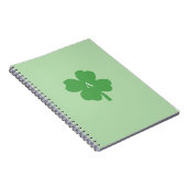 Monogram Kleeblatt Green Irish Notizblock (Rechte Seite)