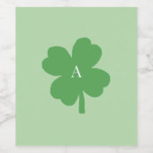 Monogram Kleeblatt Green Irish Weinetikett (Einzelnes Label)